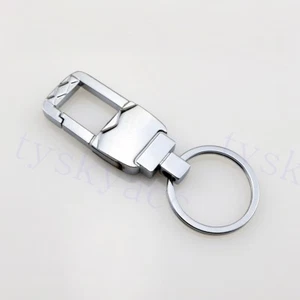 Steel Silver Keyring Key Holder Key Case Chain Ring For Car Truck Accessories - Picture 1 of 7