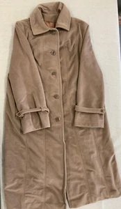 Vintage Juli de Roma Coat Womans Beige Union Tag Finest Man Made Cashmere USA L - Picture 1 of 7