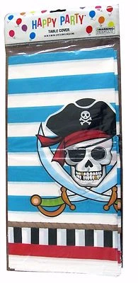 2x Niños Niños Plástico Cubierta de Mesa Fiesta Cumpleaños Pirata Esqueleto A Granel 54'X 96 Foto 1 de 4