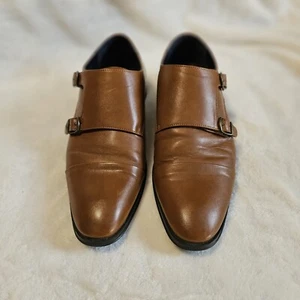 STEVE MADDEN MEN'S Brown TEON MONK-STRAP Loafers Size 9.5 - Picture 1 of 12