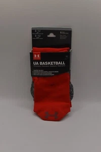 NWT Under Armour UA Basketball Quarter Tab Socks Red Size Large U06885P1-600 - Picture 1 of 2