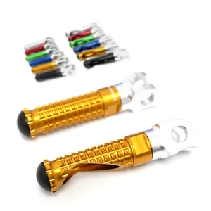 Gold CNC MPRO Front Foot Pegs For Triumph Street Triple 675 / R 15 16 17 - Foto 1 di 7