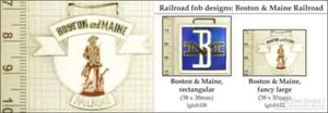 Fob decorativi ferrovia Boston & Maine, vari design e opzioni di cinturino in pelle - Foto 1 di 4
