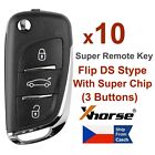 10 x Xhorse Universal Super Remote Key DS Flip Style 3 Buttons XEDS01EN for MAX