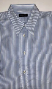 CANALI blau gestreiftes Hemd Baumwolle/Poly/Elasthan - Herren XL - Made in Italy - Bild 1 von 12