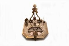 Vintage Brass Sundial Antique Gilbert London Directional Pendulum Compass KK10
