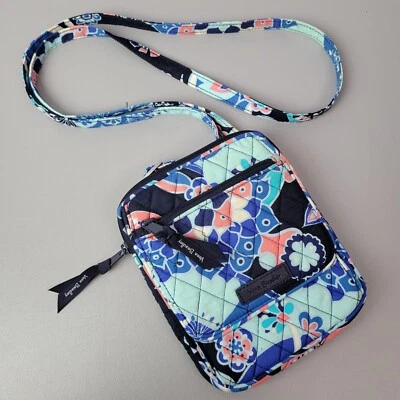 Vera Bradley RFID Mini Hipster Bandolera Bolso Cartera Invierno Bosque Azul Excelente  Foto 1 de 4