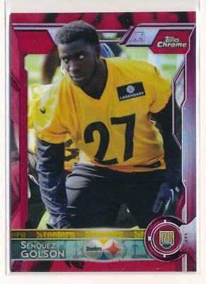 SENQUEZ GOLSON 2015 TOPPS CHROME RED RC REFRACTOR #191 20/25 PITTSBURGH STEELERS - Image 1 of 2