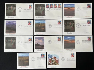 2897,2913-16,20,21,3133 Flag Over Porch (Lot of 11 Covers) FDC Fleetwood 1995-97 - Image 1 of 2