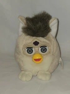 Furby Buddies Plush "More Happy" Gray Stuffed Animal Beanie 1999 Vintage Toy - Picture 1 of 6
