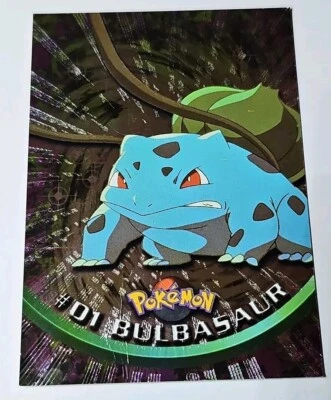 Pokemon Topps Series 1 Holo 1999 TV Animation Ed Bulbasaur #01 Character Card 2 - Image 1 of 4