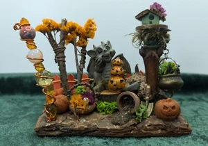 Artisan Made Indoor Fairy Garden Halloween Scene - Picture 1 of 5