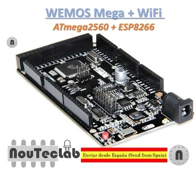 WeMOS Mega + WiFi R3 ATmega2560 + ESP8266 USB-TTL for Arduino Mega NodeMCU - Photo 1/4