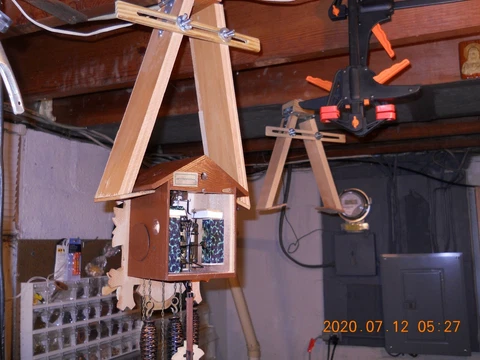 Original Hand Free Hanging Cuckoo Clock Repair Parts Test Stand Bracket Cover