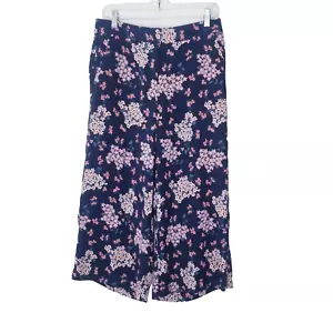 Loft Hose Damen Größe 6 blau rosa Blumenmuster weites Bein - Bild 1 von 17