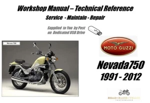 Moto Guzzi Nevada 750 Manuale Officina Servizio Riparazione USB 1991 - 2012 - Foto 1 di 9
