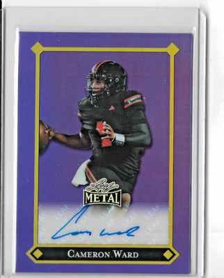 2025 Leaf Metal Cam Ward Prizmatic Purple Auto RC #92L-CW1  (6 of 10) - Image 1 of 2