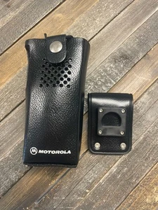 MOTOROLA GP300 OBROTOWY HI CAP Twarda skóra ETUI kabura HLN9009 - Zdjęcie 1 z 5