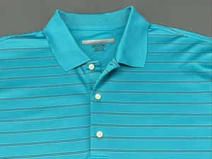 Greg Norman türkis gestreift Golf Performance Poloshirt Herren 2XL Play Dry - Bild 1 von 9