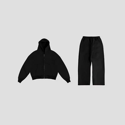 Retro Trend Casual Sports Casual Hoodie Pantalon de sport Costume - Photo 1/4