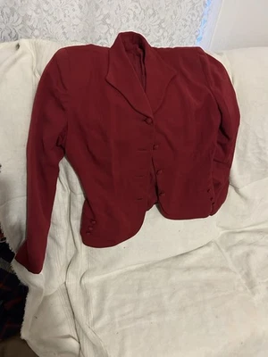 ¿Traje chaqueta roja vintage de los años 40? Etiqueta Laura Dale Jr NY PP  Foto 1 de 4