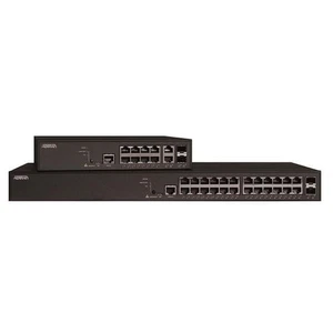 Adtran 17101561PF2 12 Port Managed Layer 2/3 Gigabit Ethernet Switch. Includes 8 - Picture 1 of 1