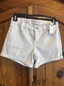 Abercrombie Kids White Denim Shorts with Rolled Hem - Picture 1 of 4