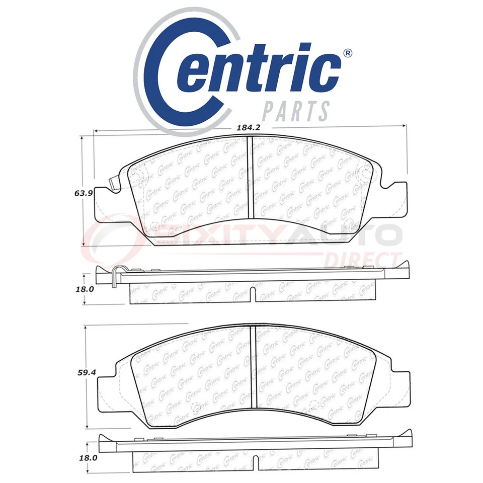 Centric Fleet Disc Brake Pads w Hardware for 2008-2018 Cadillac Escalade ESV ow Foto 1 de 4