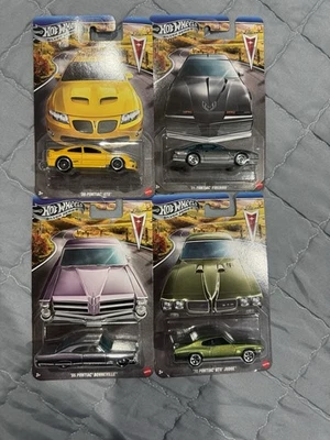 Juego de 4 Hot Wheels Pontiac Silver Series exclusivo de Walmart sin persecución Foto 1 de 4