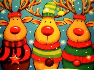 Diamond Painting 5D Quadro 30x40cm Renne Natale Mosaico Fai Da Te - Foto 1 di 8