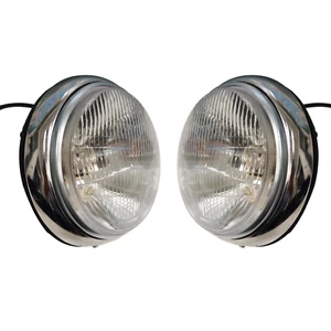 Vintage Mini Austin MG Morris Bedford Ford Jaguar Headlight Assemblie Set 2 Pcs - Bild 1 von 10