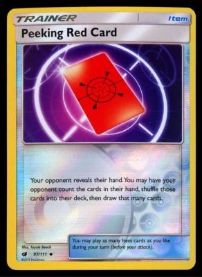 Pokemon Crimson Invasion Peeking Red Card 97/111 Reverse Holo Uncommon - NM - Image 1 of 2