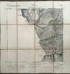 1885 CARTA TOPOGRAFICA ISELLE BUGLIAGA OSONE CHIOSO DIVERIA BALMA ALPE CAMONA 17 - Picture 1 of 1