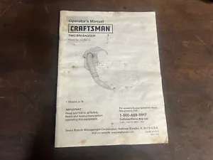 craftsman two bin bagger operators manual model 247,24019 - Picture 1 of 8