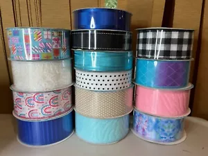 Kirkland Wire-Edged Ribbon 1.5"- 2.5" Wide 50 YD Gift Wrap Glitter Ribbon - Picture 1 of 29
