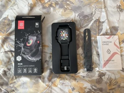 Funda Apple Watch negra mate 38 mm con correas pequeñas y grandes Foto 1 de 4
