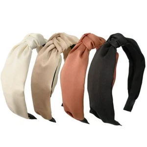 4 Pack Knotted Satin Headbands for Women - Cute Non-Slip Fashion Hair Accesso... - Picture 1 of 7