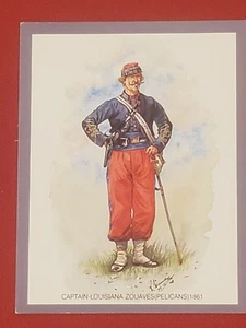 Uniforms Of The American Civil War 1992 Card Captain Louisiana #1 - Picture 1 of 2
