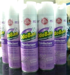 OdoBan Disinfectant Spray Lavender Scent Kills 99.99% Germs 14.6 oz., 6 Cans - Picture 1 of 3