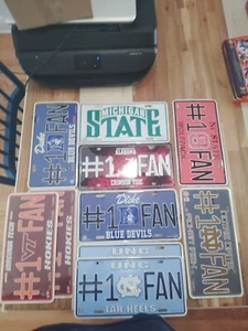 Lot Of 10 College/University Sports License Plates New - Picture 1 of 6