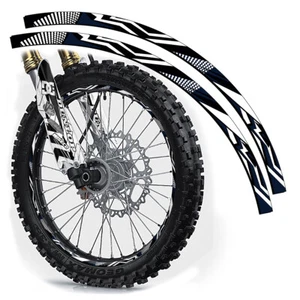 14 & 17 INCH DIRT BIKE RIM PROTECTORS WHEEL DECALS TAPE GRAPHICS MOTORCYCLE - Picture 1 of 1