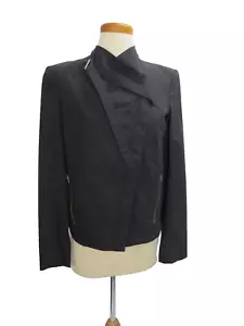 Helmut Lang Black Jacket Size Small Zippers Pockets Long Sleeves Stitching - Picture 1 of 6