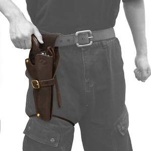 Funda de cuero genuino vaquero occidental revólver pistola funda .22 .38 .357 - Imagen 1 de 45