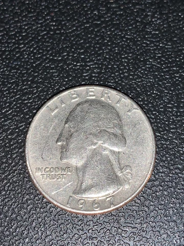 1967 US Quarter No Mint Mark ERROR COIN Cover