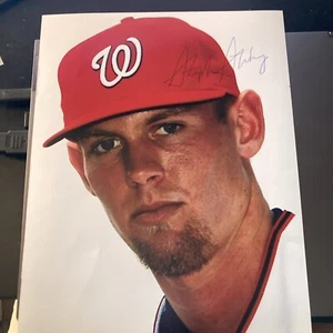 STEPHEN STRASBURG WASHINGTON NATIONALS AUTOGRAPHED SIGNED 8X10 PHOTO - Picture 1 of 2