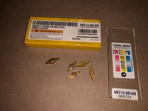 MITSUBISHI CARBIDE INSERTS QTY 5 VBMT110308 LM MC7025 VBMT222LM - Picture 1 of 1