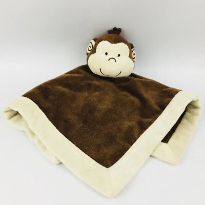 Tiddliwinks Noah's Ark Plush Monkey Lovey Brown Security Blanket 14x14 RN99584 - Image 1 of 4