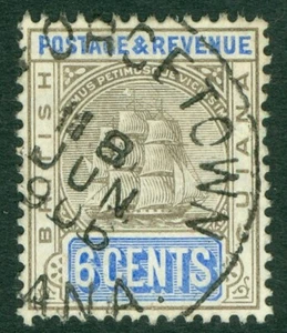 SG 244 Britisch-Guayana 1905-07. 6c Grau-Schwarz & Ultramarin. Sehr fein gebraucht... - Bild 1 von 1