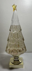 Leuchtende wirbelnde Glitzer Wasserkugel Weihnachtsbaum - Gold - Bild 1 von 20