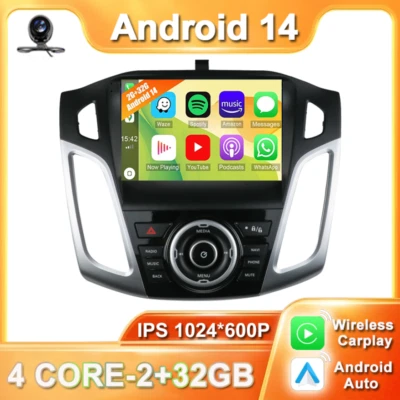 DAB+ Für Ford Focus 2012-2018 Autoradio Android Auto & CarPlay DAB Android14 GPS - Bild 1 von 4